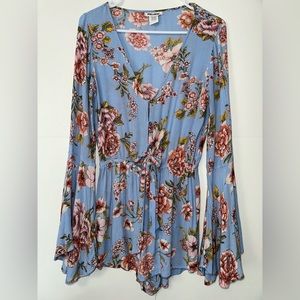 Billabong Bell-Sleeve Romper